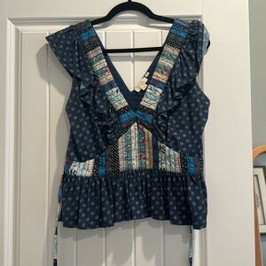 Anthropologie tank side zip up